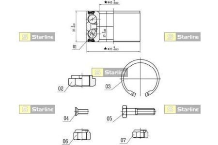 Подшипник колесный STARLINE LO 01491