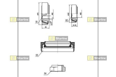 Подшипник колеса STARLINE LO03430 (фото 1)