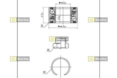 Подшипник ступицы Skoda - sets STARLINE LO03441