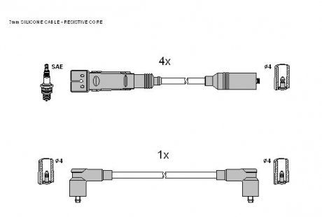 Комплект кабелів запалювання STARLINE ZK 0262