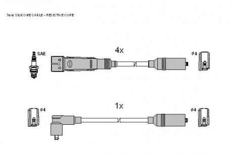 Комплект кабелів запалювання STARLINE ZK 0312