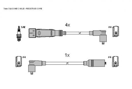 Комплект кабелів запалювання STARLINE ZK 0452