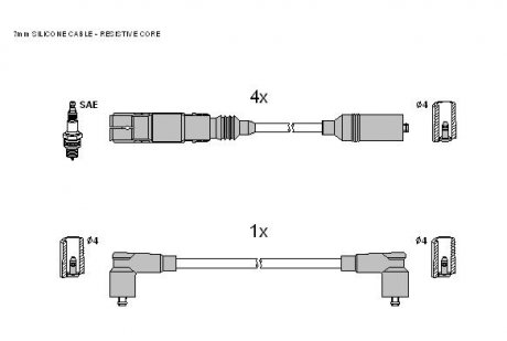 Комплект кабелів запалювання STARLINE ZK 0552