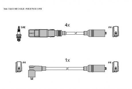 Комплект кабелів запалювання STARLINE ZK 0592