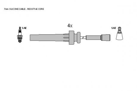 Комплект кабелей зажигания STARLINE ZK 1032