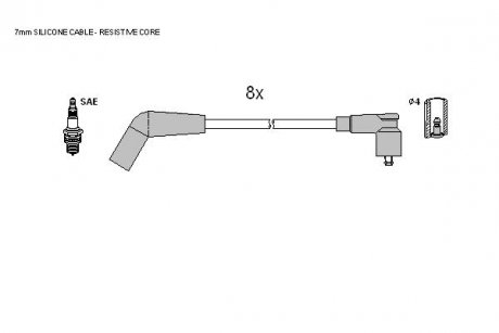 Комплект кабелів запалювання STARLINE ZK 1222