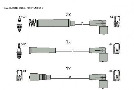 Комплект кабелів запалювання STARLINE ZK 2602