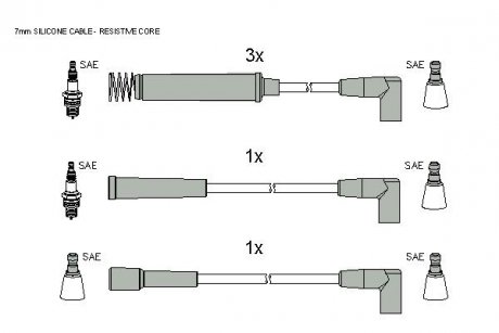 Комплект кабелей зажигания STARLINE ZK 2782