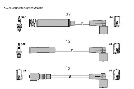 Комплект кабелей зажигания STARLINE ZK 2792