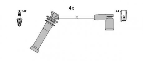 Комплект кабелей зажигания STARLINE ZK 2882