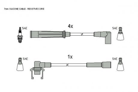 Комплект кабелей зажигания STARLINE ZK 3124