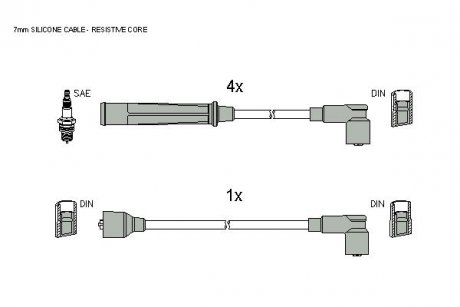 Комплект кабелей зажигания STARLINE ZK 3194