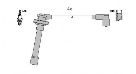 Комплект кабелей зажигания STARLINE ZK 3762