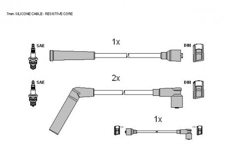 Комплект кабелiв запалювання STARLINE ZK 4322