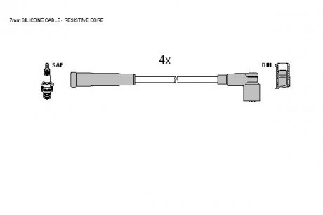 Комплект кабелей зажигания STARLINE ZK 5182