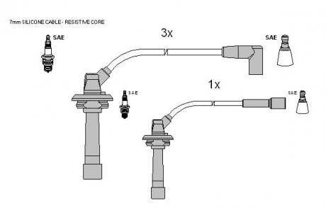 Комплект кабелів запалювання STARLINE ZK 5732