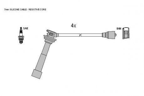 Комплект кабелей зажигания STARLINE ZK 5762