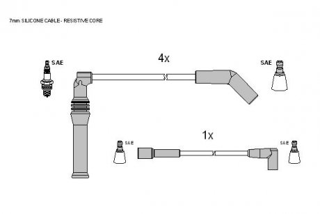 Комплект кабелей зажигания STARLINE ZK 5892 (фото 1)