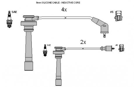 Комплект кабелей зажигания STARLINE ZK 6238 (фото 1)