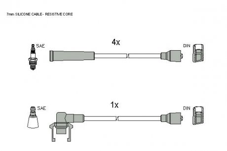 Комплект кабелів запалювання STARLINE ZK 6384