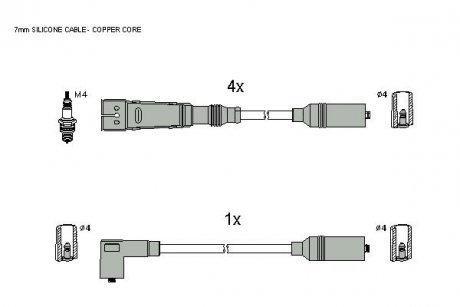Комплект кабелей зажигания STARLINE ZK 6421