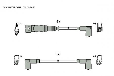 Комплект кабелей зажигания STARLINE ZK 6451