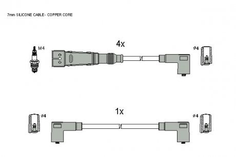 Комплект кабелей зажигания STARLINE ZK 6491