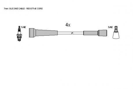 Комплект кабелів запалювання STARLINE ZK 7004