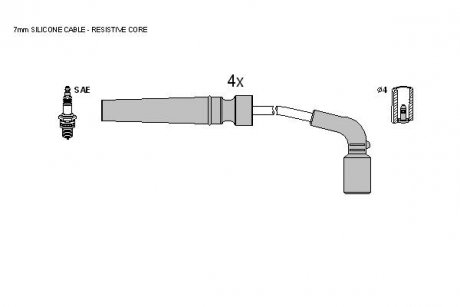Комплект кабелей зажигания STARLINE ZK 7022
