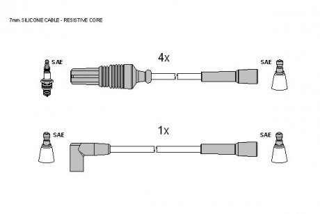 Комплект кабелей зажигания STARLINE ZK 7194