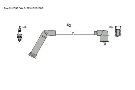 Комплект кабелів запалювання STARLINE ZK 7384