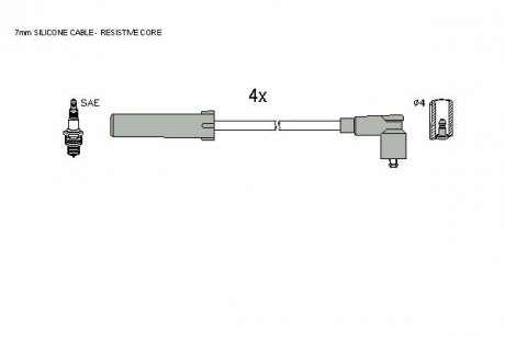 Комплект кабелей зажигания STARLINE ZK 7584