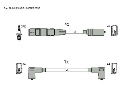 Комплект кабелей зажигания STARLINE ZK 7911