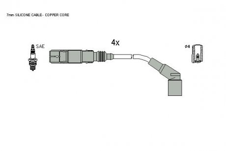 Комплект кабелей зажигания STARLINE ZK 8011