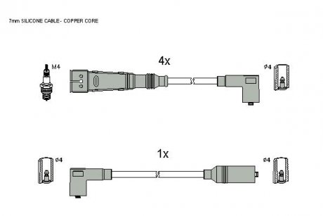 Комплект кабелів запалювання STARLINE ZK 8111 (фото 1)