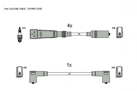 Комплект кабелів запалювання STARLINE ZK 8121