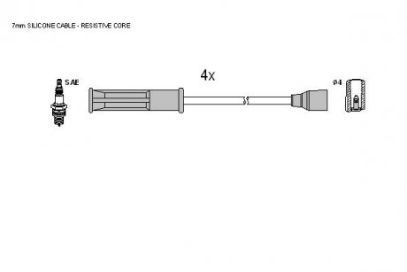 Комплект кабелей зажигания STARLINE ZK 8324