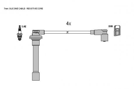 Комплект кабелів запалювання STARLINE ZK 8384