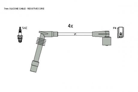 Комплект кабелів запалювання STARLINE ZK 8532