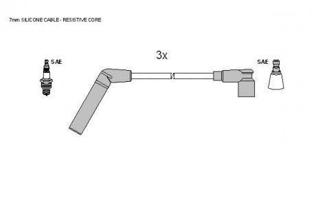 Комплект проводів запалювання STARLINE ZK8832