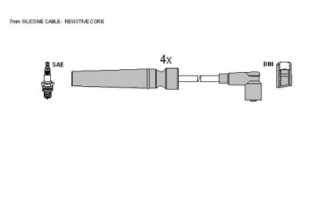 Комплект кабелей зажигания STARLINE ZK 9142