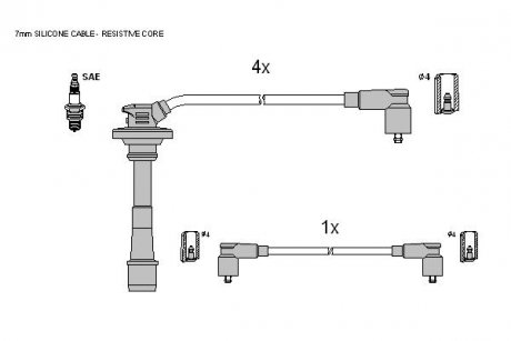 Комплект кабелей зажигания STARLINE ZK 9154