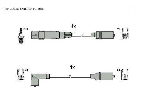 Комплект кабелів запалювання STARLINE ZK 9431