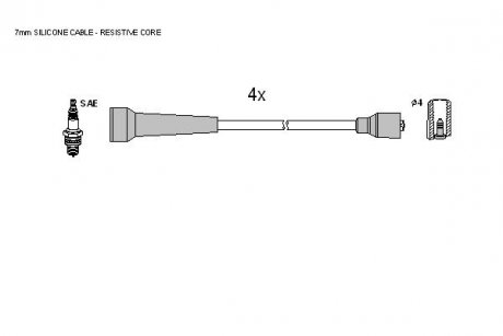 Комплект кабелей зажигания STARLINE ZK 9512