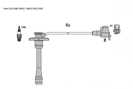Комплект кабелей зажигания STARLINE ZK 9598