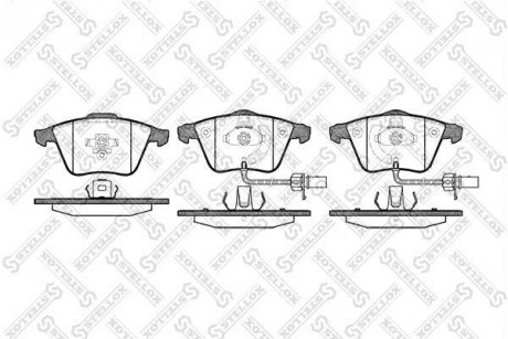 Гальмівні колодки, дискове гальмо (набір) STELLOX 002003SX (фото 1)