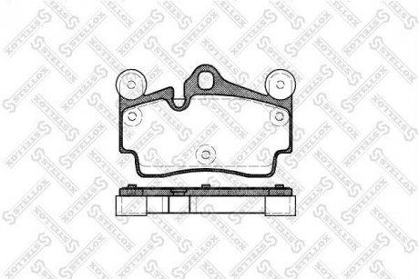 Тормозные колодки, дисковый тормоз (набор) STELLOX 1007000SX