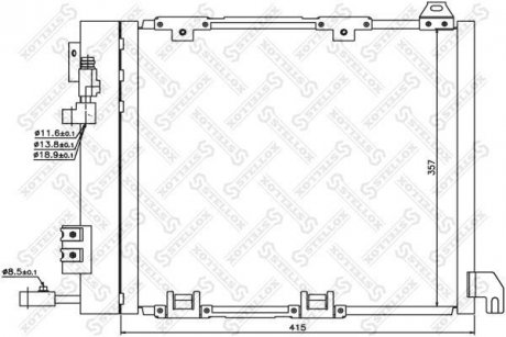 Радиатор кондиционера STELLOX 1045058SX