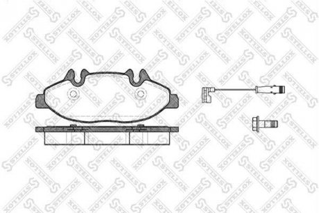 Тормозные колодки, дисковый тормоз (набор) STELLOX 1120002SX