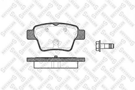 Тормозные колодки, дисковый тормоз (набор) STELLOX 1149000BSX